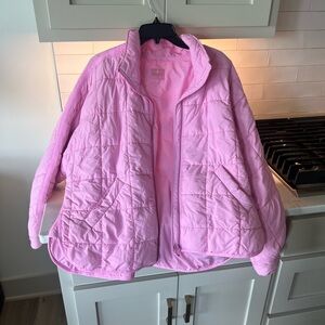 Free People Pink Packable Puffer Jacket